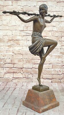 #ad Handcrafted Pierre Le Faguays Bronze quot;Dancer of Thyrsusquot; Art Deco Sculpture Deal $579.00