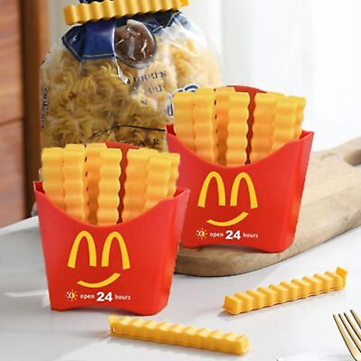 #ad 12PK French Fries Clip Food Bag Clip Kitchen Sealing Clips Open Snacks Clips $6.99
