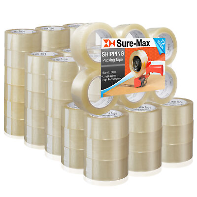 #ad 72 Rolls Carton Sealing Clear Packing Tape Box Shipping 1.8 mil 2quot; x 110 Yards $89.99