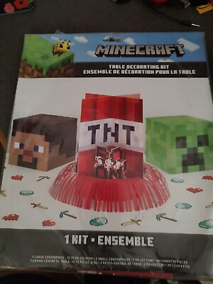 #ad #ad MINECRAFT Table Decorating Kit NEW IN PACKAGE $14.24