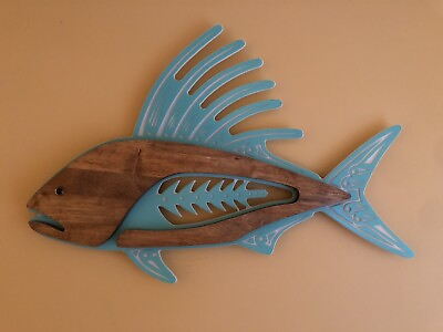 #ad 011 Rooster Fish Wall Art Beach Ocean Lake House Nautical Theme Barhroom Decor $253.00