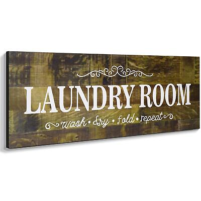 #ad Laundry Room Decor Sign Wooden Rustic Farmhouse Family Laundry Room Wall Sign... $20.62