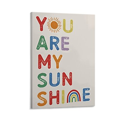 #ad You Are My Sunshine Canvas Poster Living Room Decor Aesthetic Office Decor $15.00