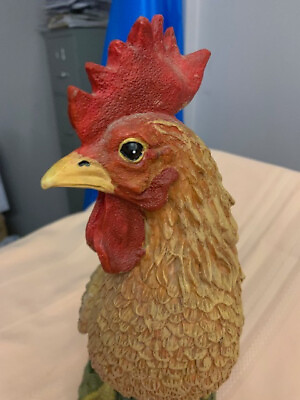 #ad LARGE 15quot; Tall VINTAGE ROOSTER WITH AN ATTITUDE HE IS A PRETTY 1 CHECK HIM OUT $40.00