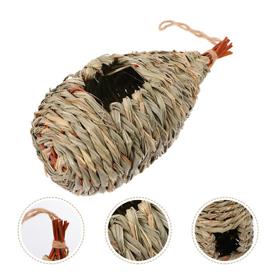 #ad Charming Outdoor Birdhouse Decor Set of 2 Natural Handwoven Houses $14.38