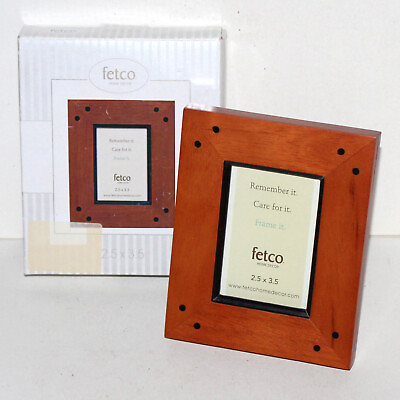 #ad Shaker solid Wood Photo Frame rivets Fetco home decor rustic small table top $13.49