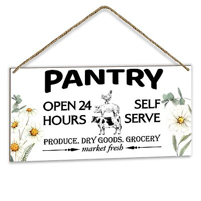 #ad Pantry Signs Wall Hanging Plaque Pantry Decor Kitchen Decor Wall Art Plaque P... $15.64