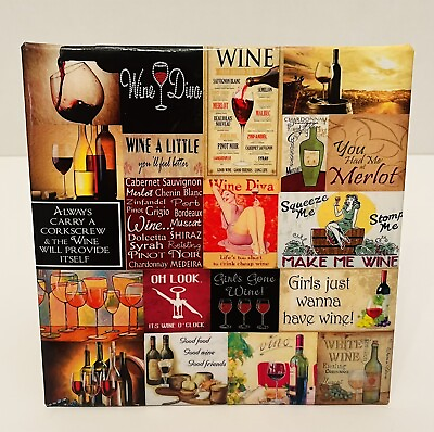 #ad Wall or Table Art Wine Decor $10.95