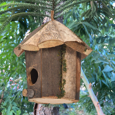 #ad #ad Outdoors Wooden Birdhouse Decor Resting Place for Birds Distressed Handcrafted $16.42