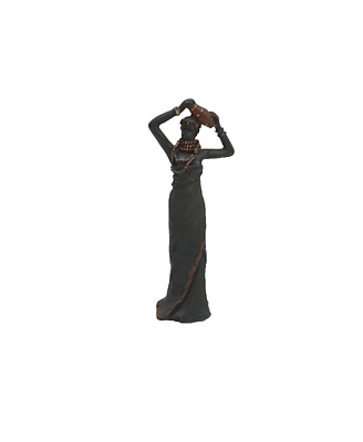 #ad African Woman with Vase Sculpture for Home Decor Art Figurine Decorative Gift $31.12