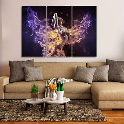 #ad #ad Flaming Hot Beautiful Sexy Woman 1 2 3 4 amp; 5 Piece Babe Canvas Wall Art Decor $140.00