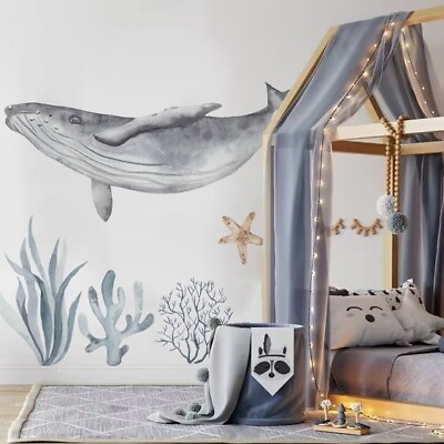 #ad Ocean Life Wall Decals for Nursery Peel amp; Stick Wall Stickers Kids Bedroom Decor $51.98