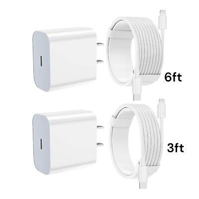 #ad iPhone Charger Fast Charging 2 Pack Type C Wall Charger Block with 2 Pack 63ft $5.99