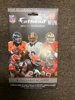 #ad #ad 2013 NFL FATHEAD TRADEABLES DECALS UNOPENED PACK 5 DIFFERENT PLAYERS PER PACK $6.99