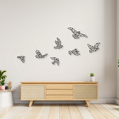 #ad #ad Wall Art Home Decor Metal Acrylic 3D Silhouette Poster USA Geometric Birds $87.99