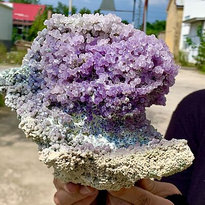 #ad #ad 5.85LB Beautiful Natural Purple Grape Agate Chalcedony Crystal Mineral Specimen $1028.30