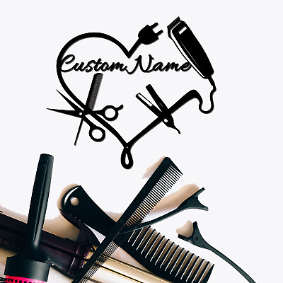 #ad Hair Stylist Personalized Family Name SignCustomized Decor Gift for Hairstylist $23.99
