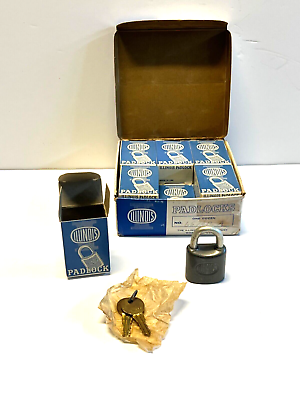 #ad Vintage Illinois Padlocks; NOS Unused; Set of 12 in Original Box $230.00