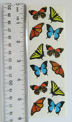 StickyPix BUTTERFLIES Strip of Butterfly Stickers by Paper House $2.42