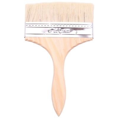 #ad 220 x 135mm Wide Bristle Hair Wooden Handle Paint Brush Wall Painting Tool C7A4 $8.99