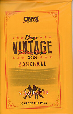 #ad #ad 2024 ONYX Vintage Baseball Mega Jumbo PACK 1 Pack 1 Auto 10 Cards per pack $19.99