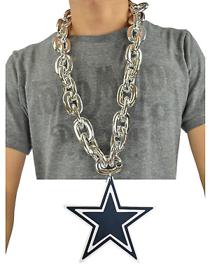 NFL Dallas Cowboys Fanchain Big Chain Necklace Foam Made in USA $27.97