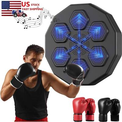 #ad #ad Boxing Training Target Wall Mount Bluetooth Music Indoor React Exercise Machine $160.79