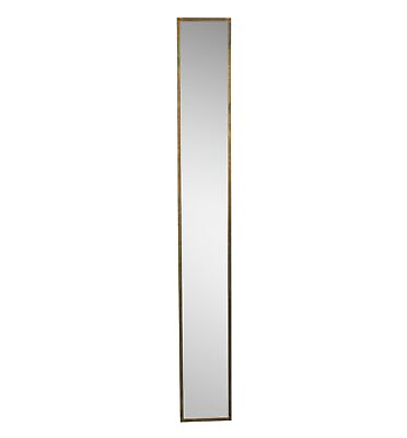 #ad Rustic 60 in Tall Thin Decorative Metal Frame Accent Wall Mirror 8in Slim Narrow $147.95