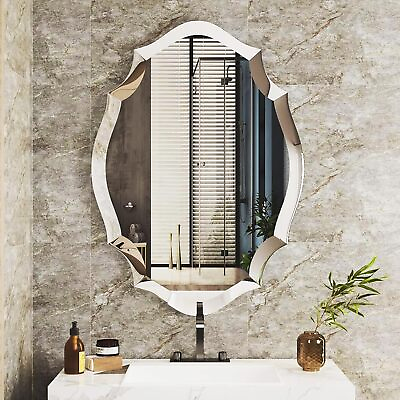 #ad #ad 28 32#x27;#x27; Bathroom Irregular Mirror Wall Mounted Unique Entryway Bedroom Art Decor $82.92