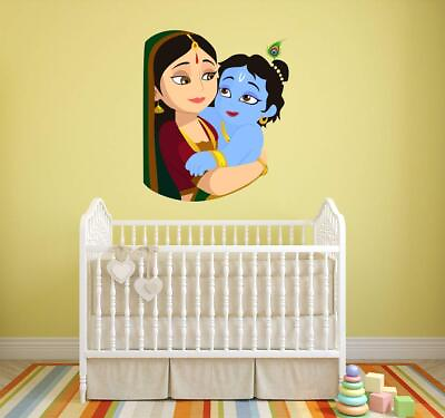 #ad Little Krishna Decal Art Mural Wall Stickers Home Decor Diy Room Decoration $17.99
