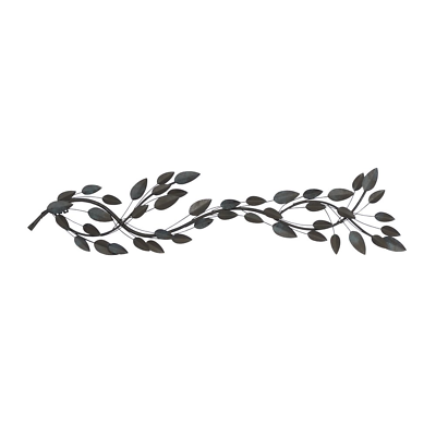 #ad Timeless Sophistication: Rustic Metal Wall Decor w Leaves Iron Oversized $22.58