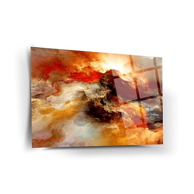 #ad #ad Volcanic Clouds Tempered Glass Wall Art Fade Proof Home Decor Wall Hangings $249.00