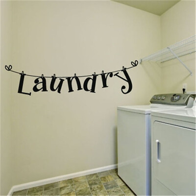 #ad Laundry Room Quote Wall Sticker Home Decor Vinyl Removable Art Wall Decal $4.08