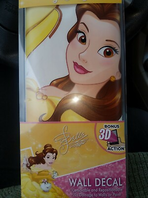 #ad Disney Princess Belle Wall Decals 3D Action New $15.95