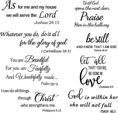 #ad #ad Bible Verse Wall Decals Inspirational Wall Decals Quotes Christian Scripture Rel $18.35