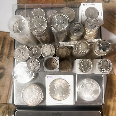 #ad #ad U.S. Silver Scale Mixed Lot Vintage U.S. Silver Coins $46.99