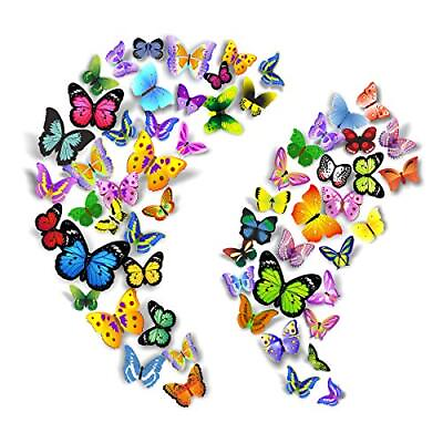 104pcs Butterfly Wall Decals For Wall3d Butterflies Wall Stickers Butterfly Deco $9.72