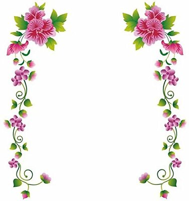 #ad Flower Vine Wall Stickers Removable Art Poster For Home Door Decoration Sticker $15.45
