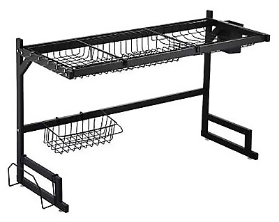 #ad Dish rack single sink stainless steel Kitchen shelf drying rack draining holder $49.99