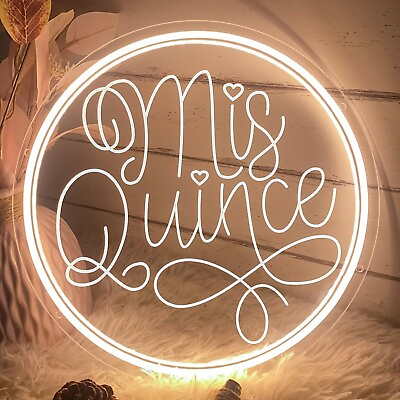 #ad Mis Quince Fifteen Neon Sign For Wall Decor 3D Art Carving Design Indoor Bedr... $68.18