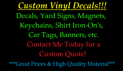 #ad * CUSTOM ORDER VINYL DECAL for Walls banners signs quot;MESSAGE ME 1st to discussquot; $0.99