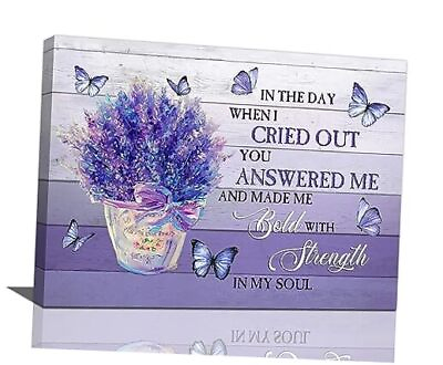 #ad Purple Wall Art Lavender Flower Butterfly 16quot;x12quot; Purple Lavender Butterfly $30.89