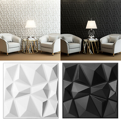 #ad Art3d 33 Pack 11.8quot;x11.8quot; PVC 3D Wall Panels in Diamond Design 32 sq.ft case $59.99
