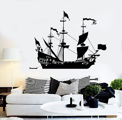 #ad #ad Vinyl Wall Decal Ship Sail Boat Sailor Sea Style Home Decor Stickers 1045ig $69.99