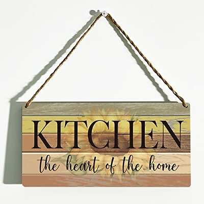 #ad #ad Kitchen Decorations Wall Art Farmhouse Kitchen Decor Kitchen is The Heart of ... $12.27