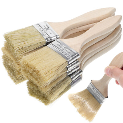 #ad 10 Pcs Furniture Painting Brushes Small Thickened Wooden Handle Home $13.72