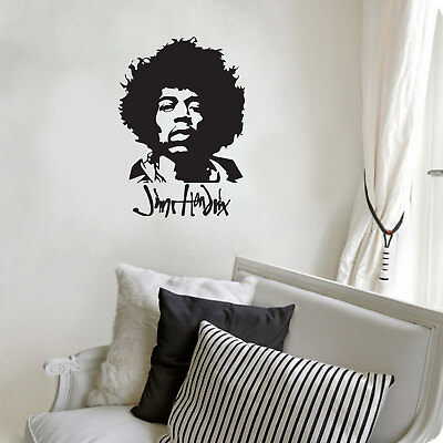 #ad Jimi Hendrix Decal Sticker Wall Art Decal 14quot; x 20quot; Window Decoration Vinyl St $17.24