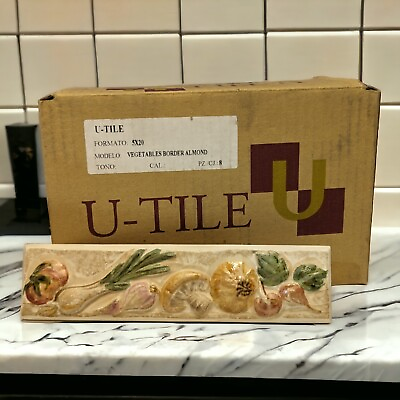 #ad U Tile Hand Made Ceramic Kitchen Backsplash Tile Made in Spain Box w 8 *1 Crack $49.99