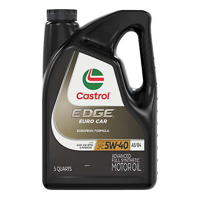 #ad Castrol EDGE Euro 5W 40 A3 B4 Advanced Full Synthetic Motor Oil 5Quart Motor Oil $26.11