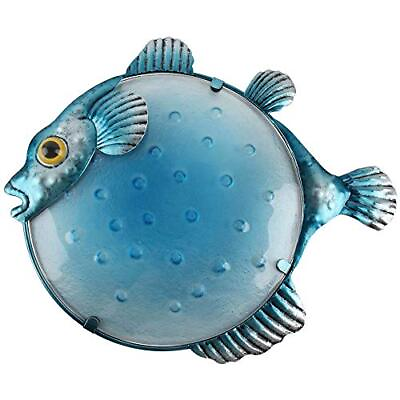 #ad #ad LIFFY Metal Fish Wall Decor Pufferfish Art Sculpture Hanging for Outdoor Ocea $18.99